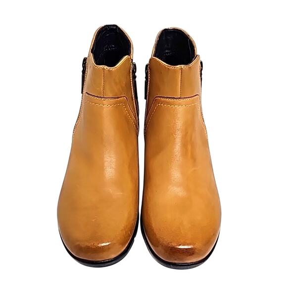 Propet Womens Waverly Leather Zip Up Both Sides Tan Wedge Boots Booties Size 7 - Picture 2 of 10